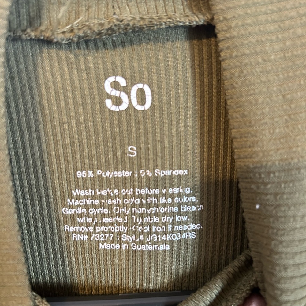 SO Olive Long Sleeve Turtleneck Top - Picture 4 of 4